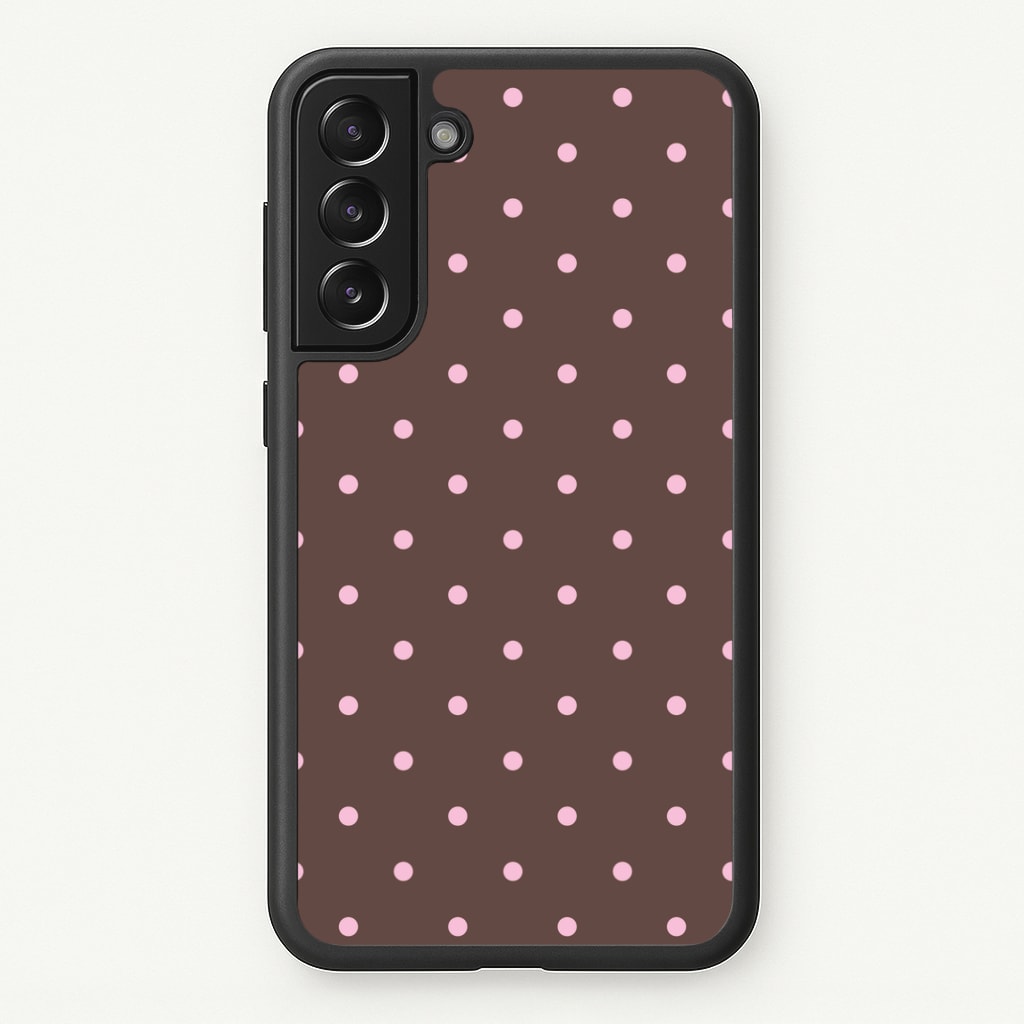 Chocolate & Strawberry Polka Dots Phone Case