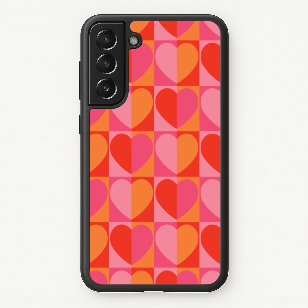 Sunset Hearts Pattern Phone Case