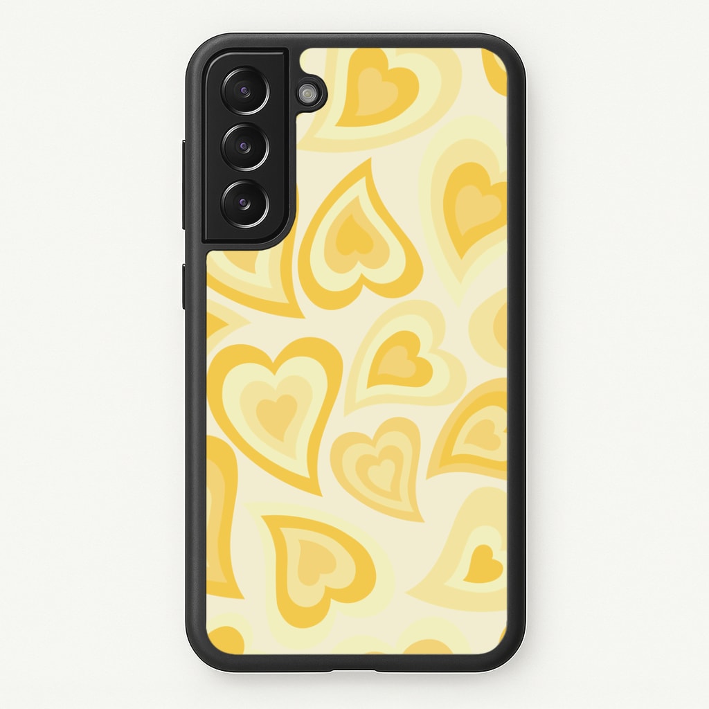 Yellow Hearts - Trippy Patterns Phone Case
