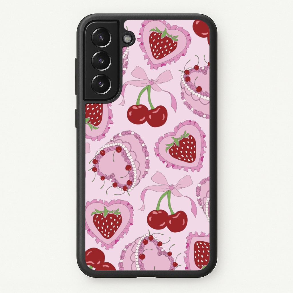 Cherries, Strawberries And Cake - Valentine's Day Phone Case
