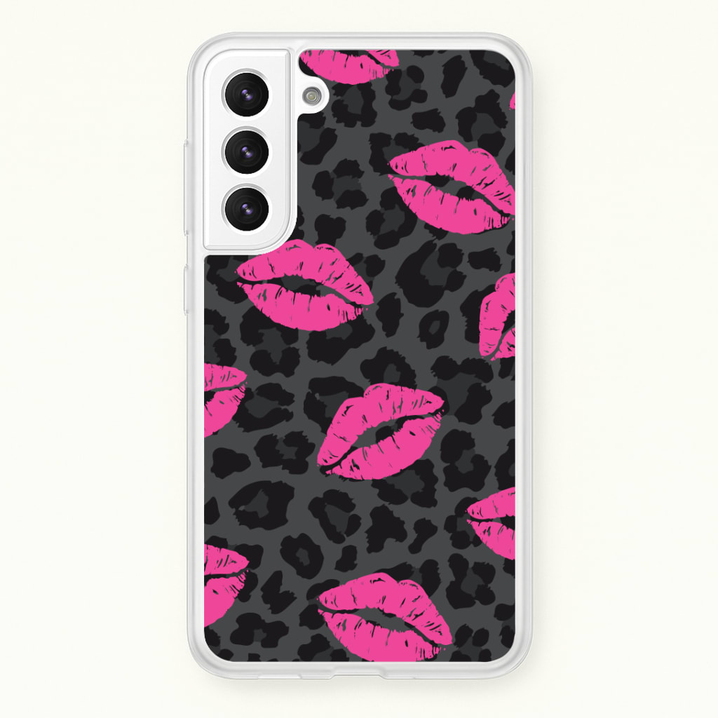 Pink Lipstick Cheetah Print Phone Case