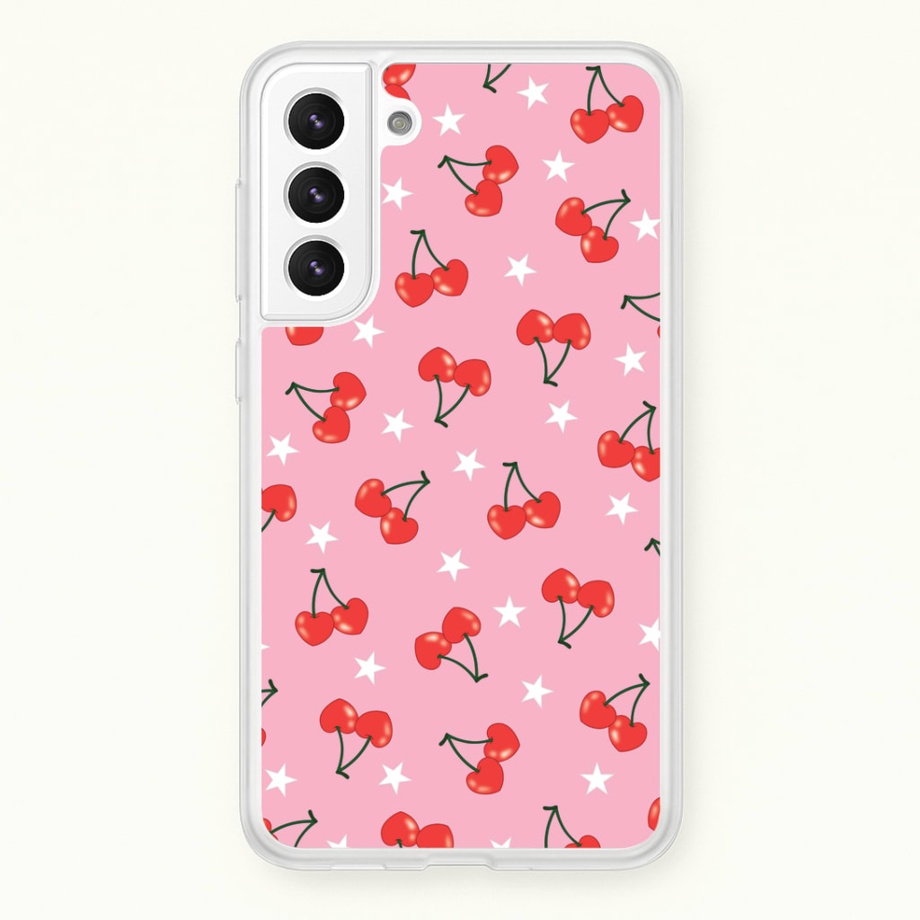 Heart Cherries And Stars Pattern Phone Case