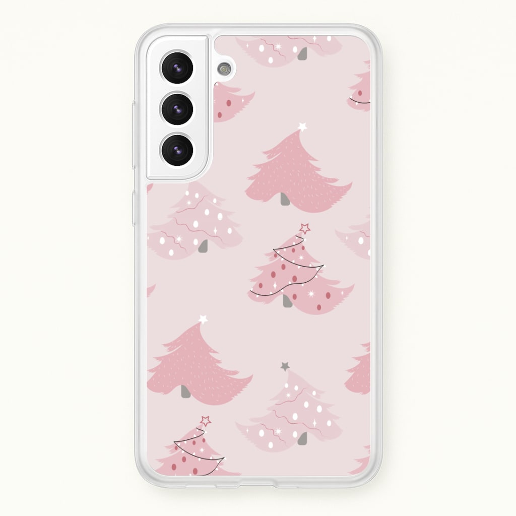 Pink Christmas Tree Pattern Phone Case