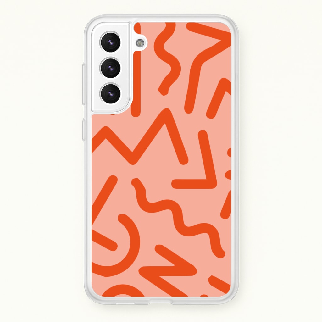 Red Abstract - Eighties Phone Case