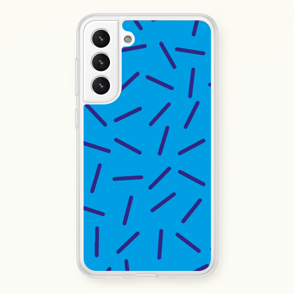Blue Line Pattern - Eighties Phone Case