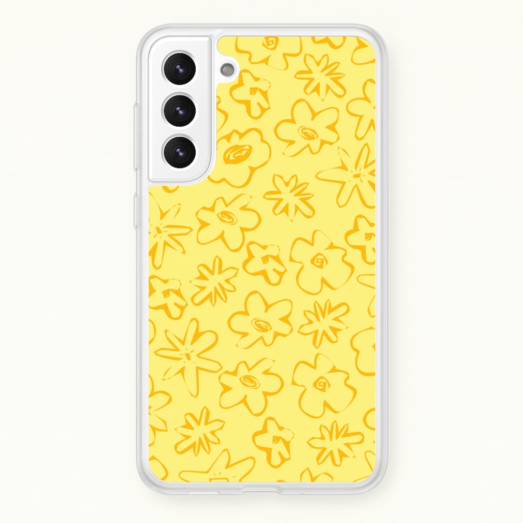 Yellow And Orange - Floral Patterns Phone Case