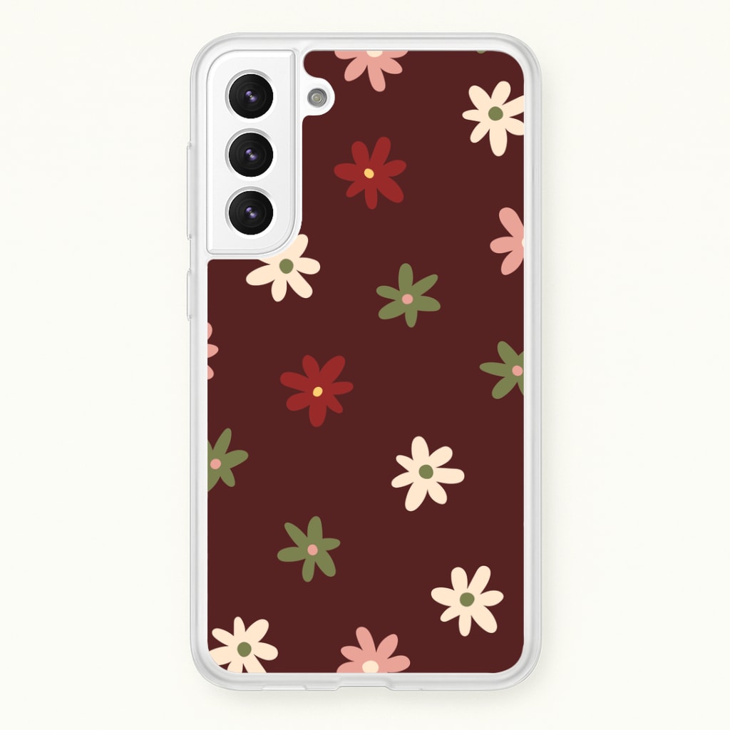 Dark Whimsical Flower Pattern Phone Case