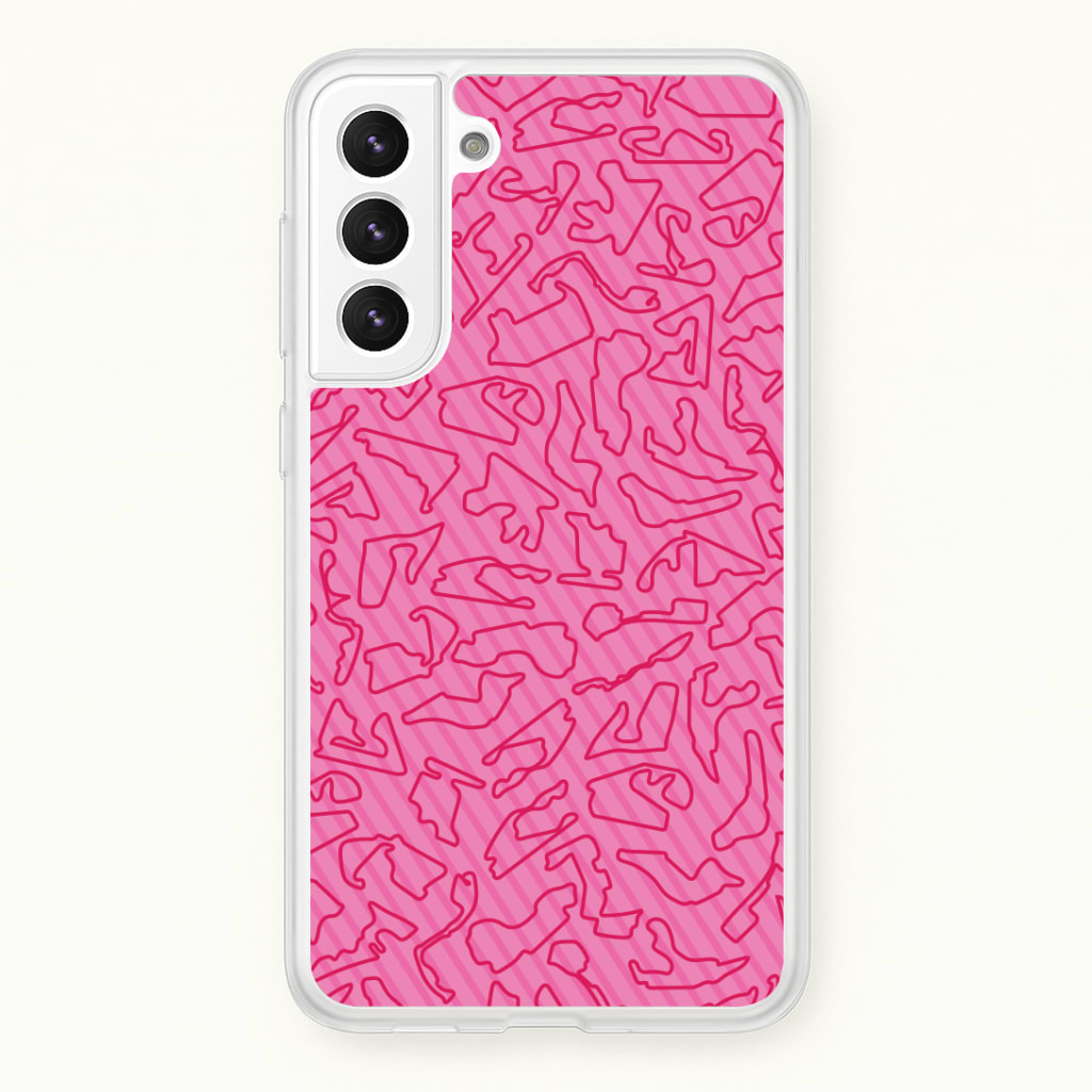Track Outlines Pink Phone Case