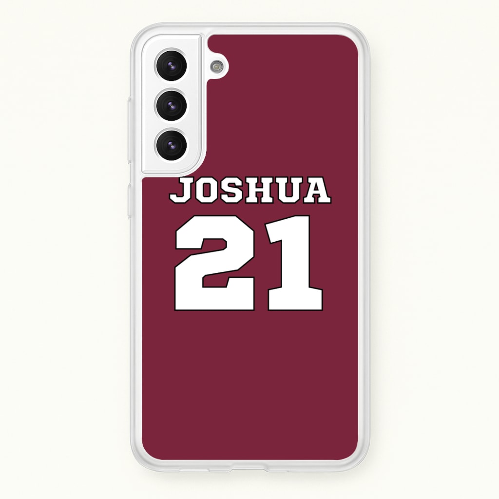 Burgundy - Personalised Football Phone Case
