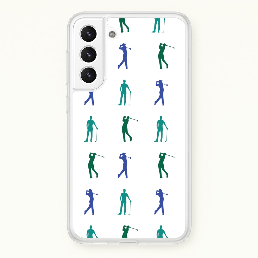 Golfer Silhouettes Pattern Phone Case