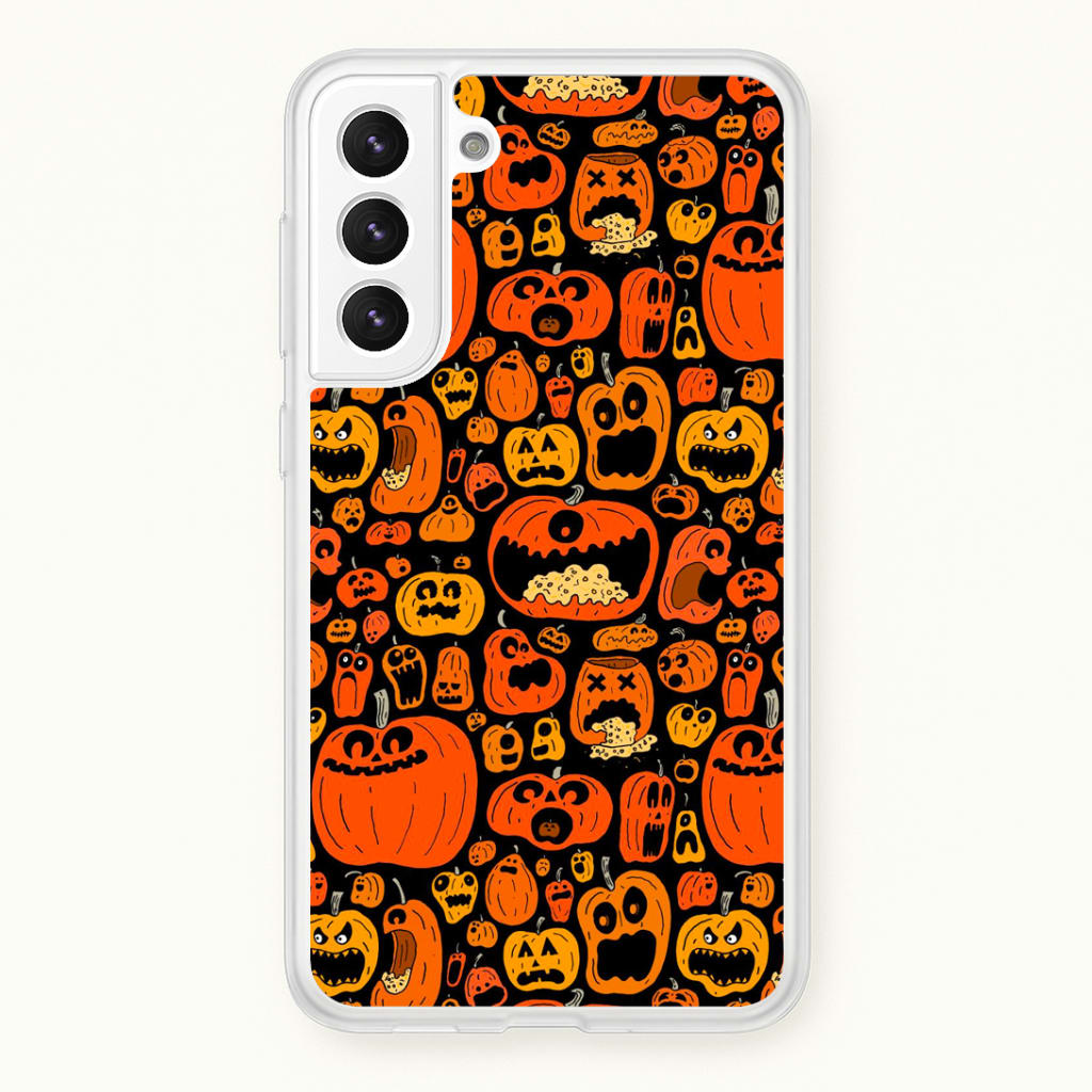 Scary Pumpkin Halloween Pattern Phone Case