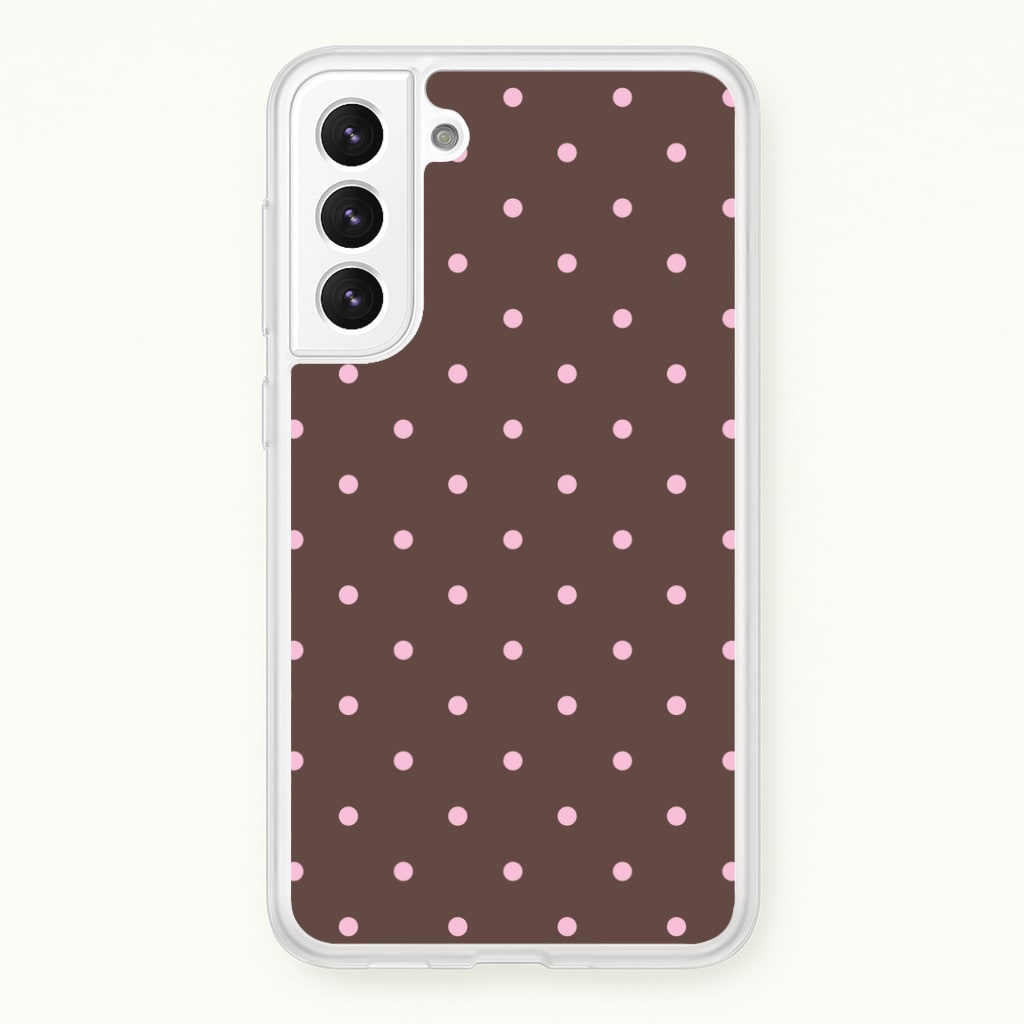 Chocolate & Strawberry Polka Dots Phone Case