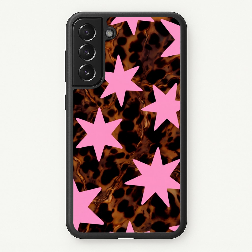 Tortoiseshell Star Scatter - Pink Phone Case