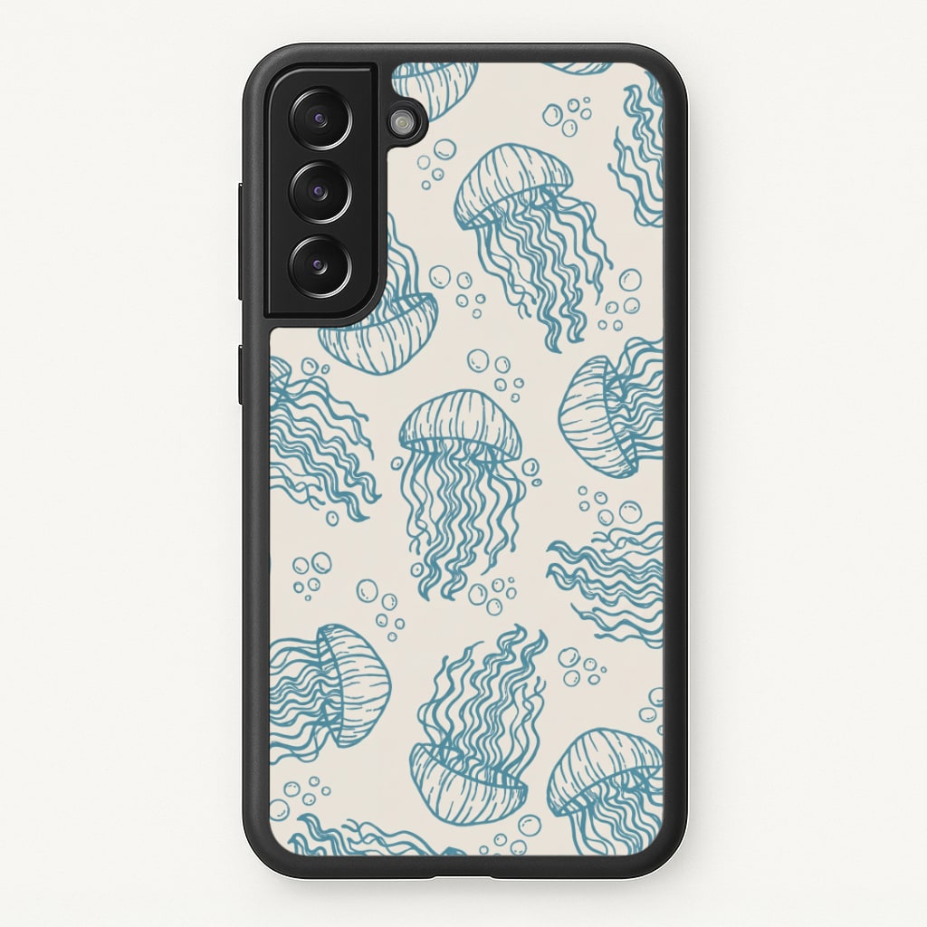 Teal Jellyfish Drift Phone Case