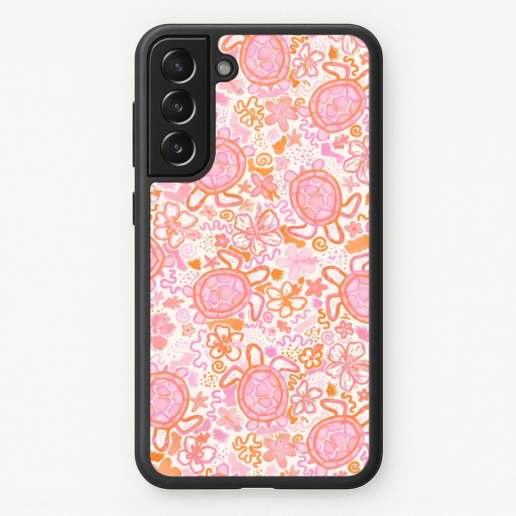Coral Turtle Doodles Phone Case