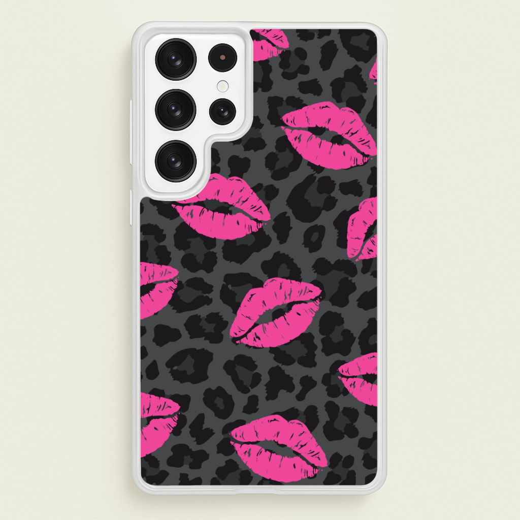 Pink Lipstick Cheetah Print Phone Case