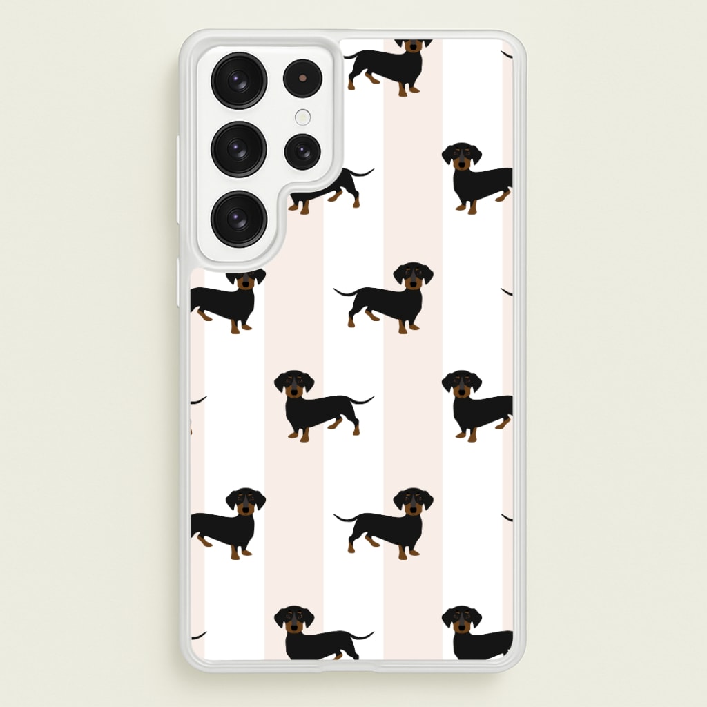 Striped Dachshund - Dog Pattern Phone Case