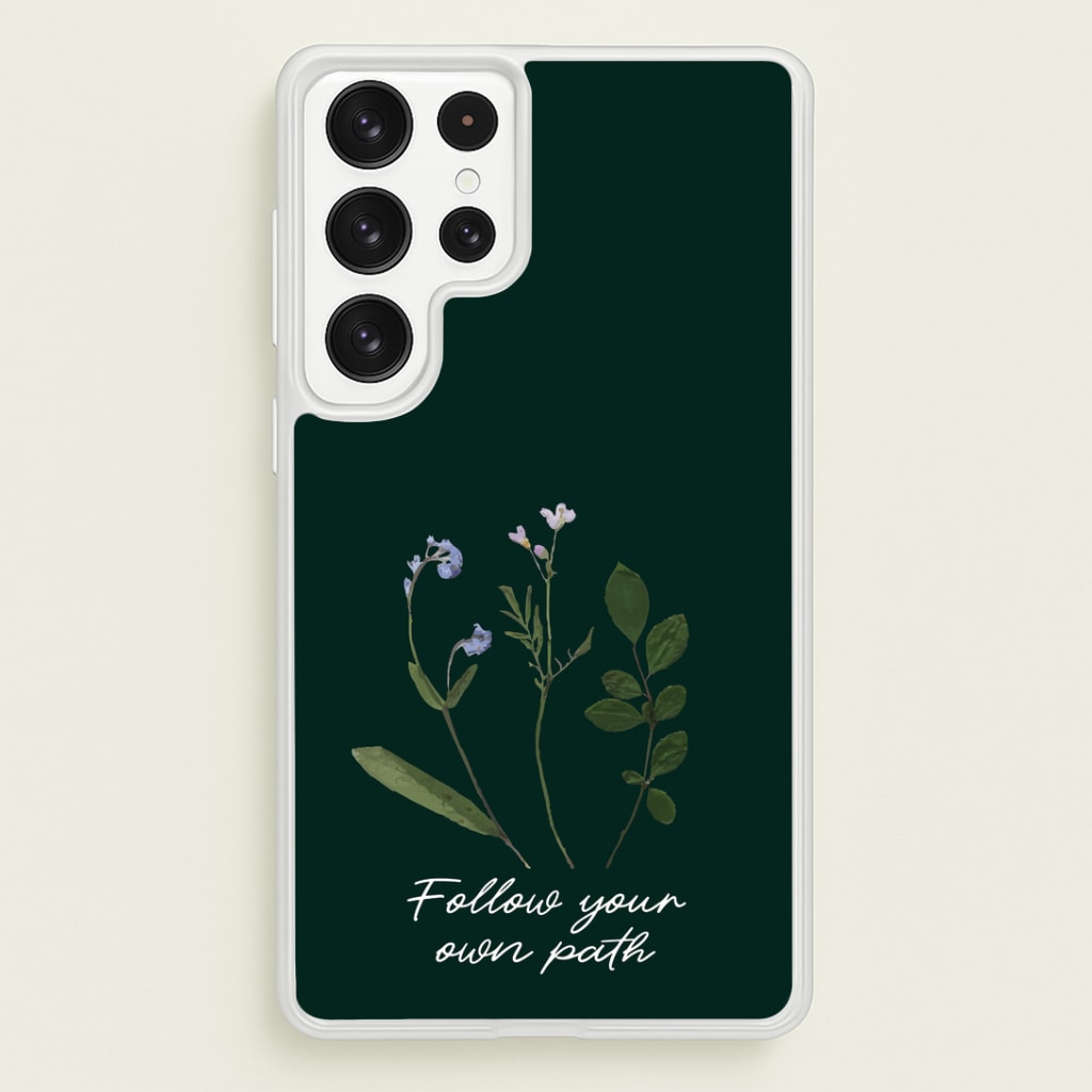 Follow Your Own Path Dark Green Phone Case