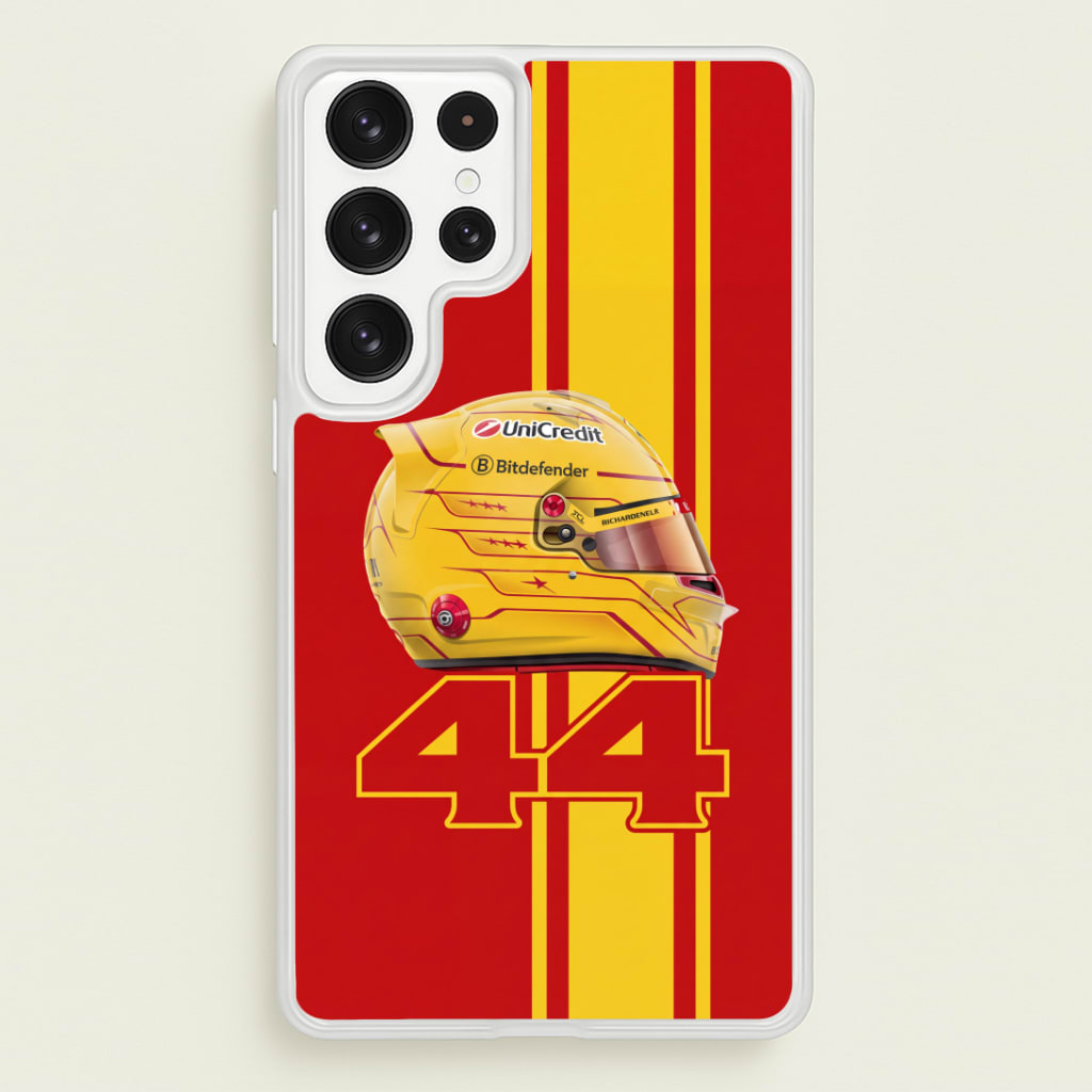 Red & Yellow 44 Helmet - Hamilton Phone Case