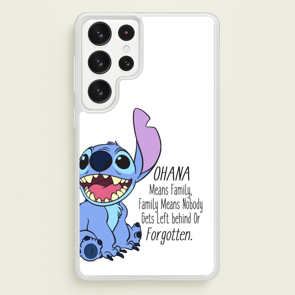 Ohana Means Family - Blue Alien Phone Case
