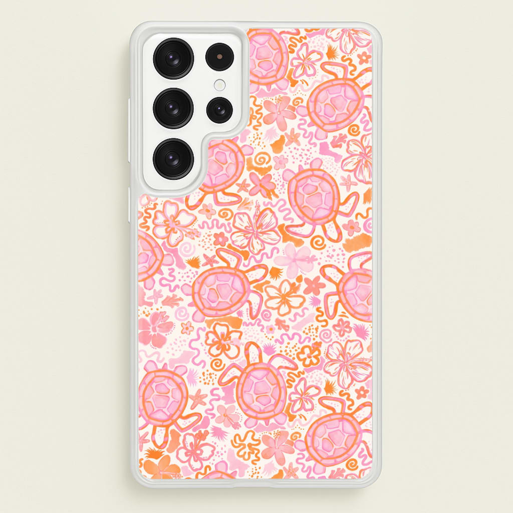 Coral Turtle Doodles Phone Case