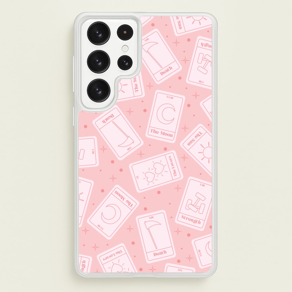 Pastel Pink Tarot Cards Pattern Phone Case