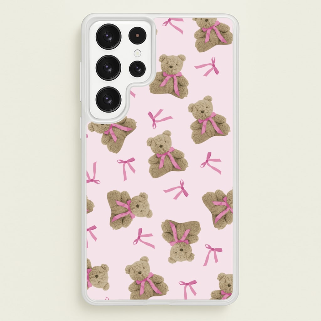 Coquette Teddy Bears And Bows Pattern Phone Case