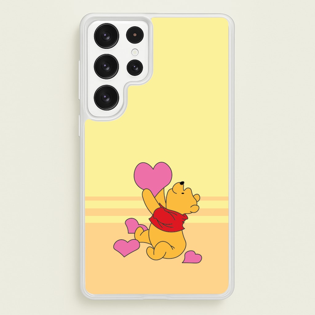 Pooh Love Heart Balloons Valentine's Phone Case