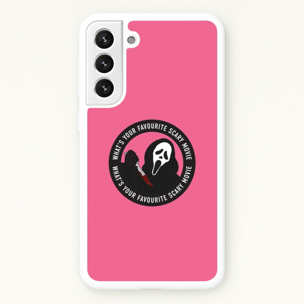 What's Your Favourite Scary Movie Badge Phone Case
