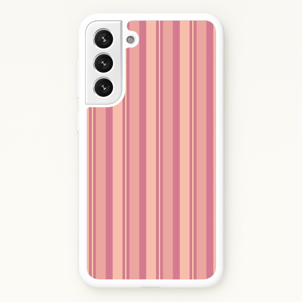 Pink And Yellow Stripes Phone Case