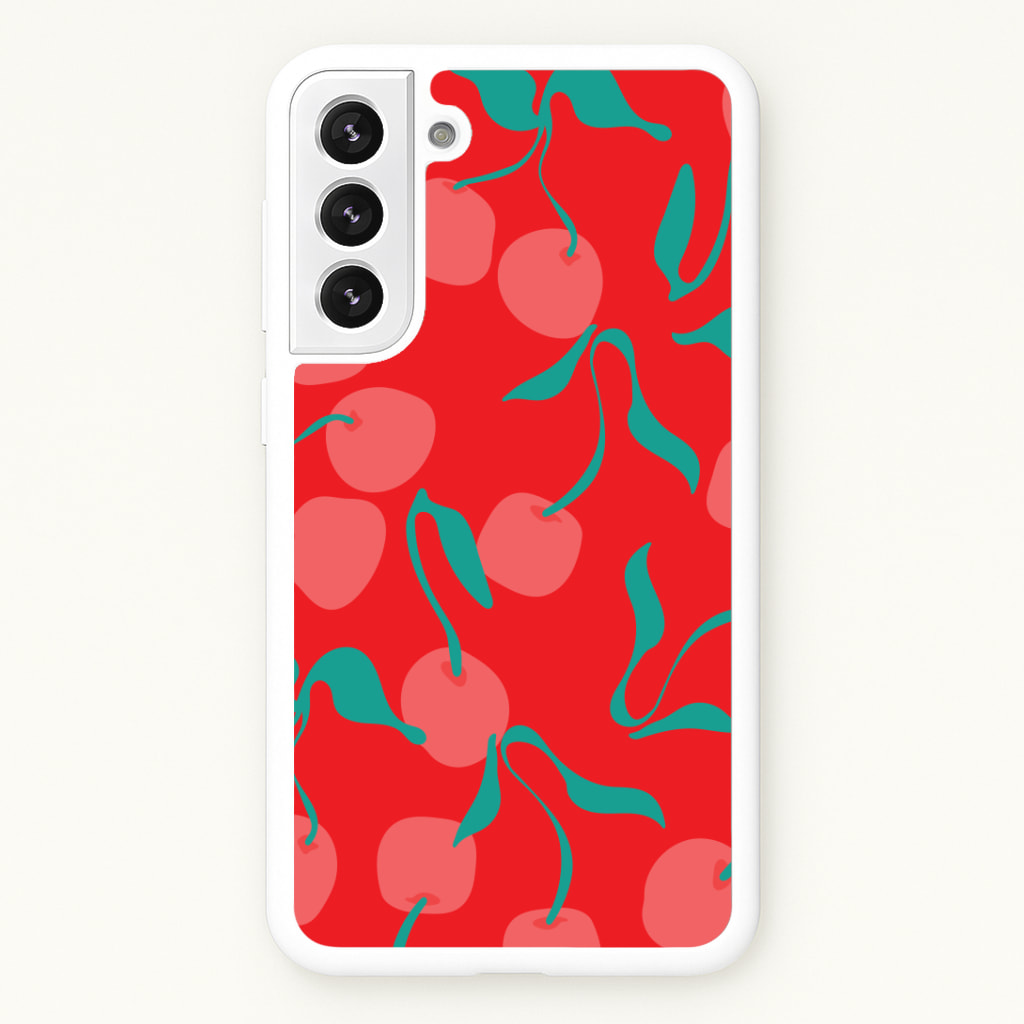 Red Abstract Cherries Pattern Phone Case