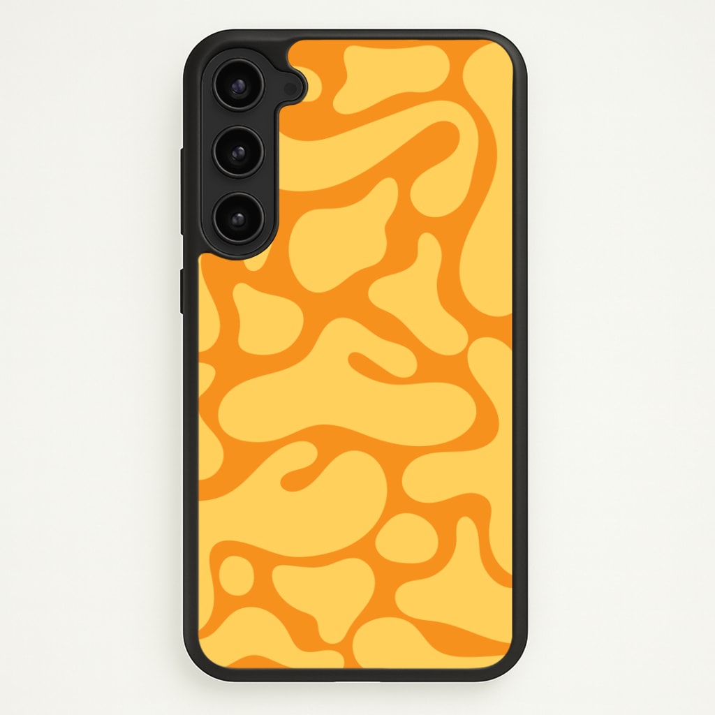 Yellow Blobs Abstract Pattern Phone Case - Galaxy S23 Plus / Standard
