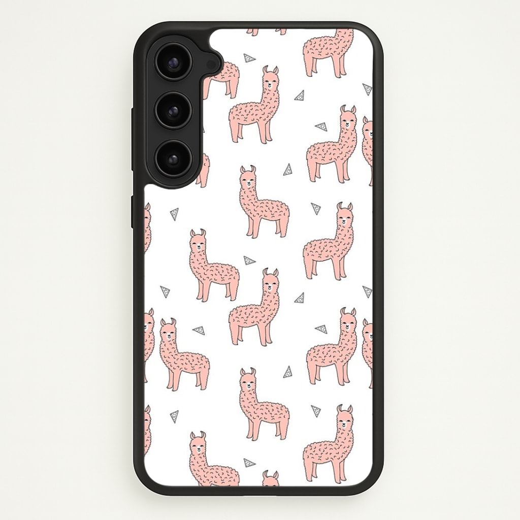 Pale Pink Alpaca Pattern Phone Case - Galaxy S23 / Standard