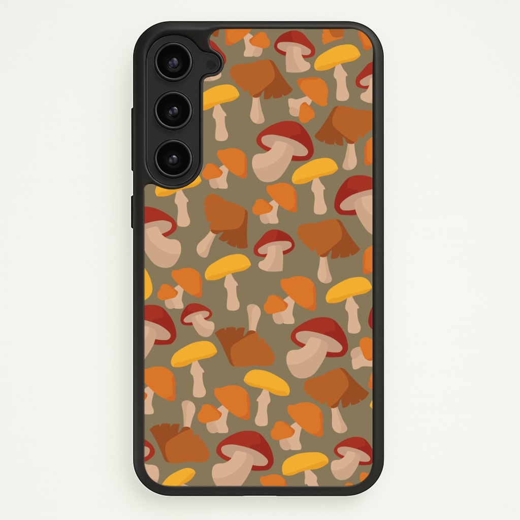 Mushroom Pattern - Autumn Phone Case - Galaxy S23 Plus / Standard