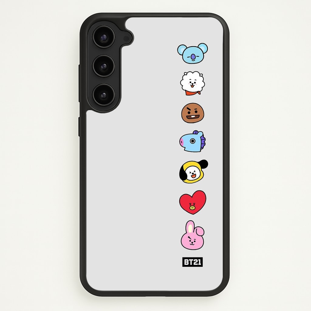 BT21 Vertical Faces - K Pop Phone Case - Galaxy S23 / Standard