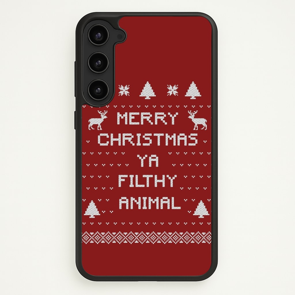 Merry Christmas Ya Filthy Animal Phone Case - Galaxy S23 Plus / Standard
