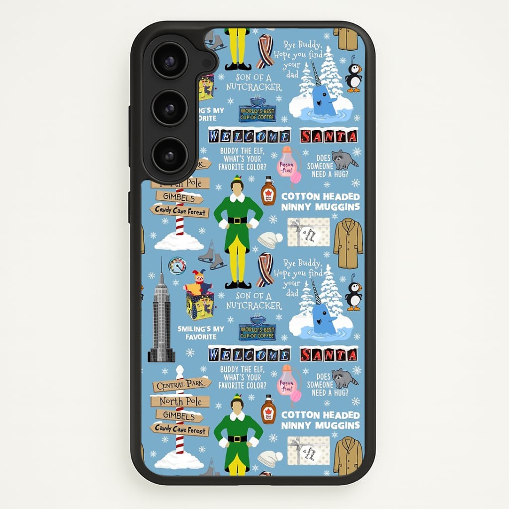 Blue Buddy The Elf Pattern Phone Case - Galaxy S23 / Standard