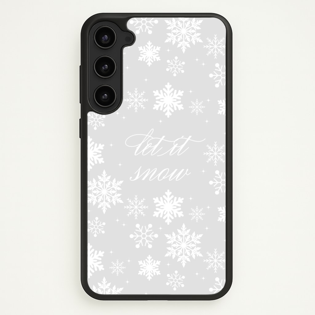 Let It Snow Christmas Pattern Phone Case - Galaxy S23 Plus / Standard