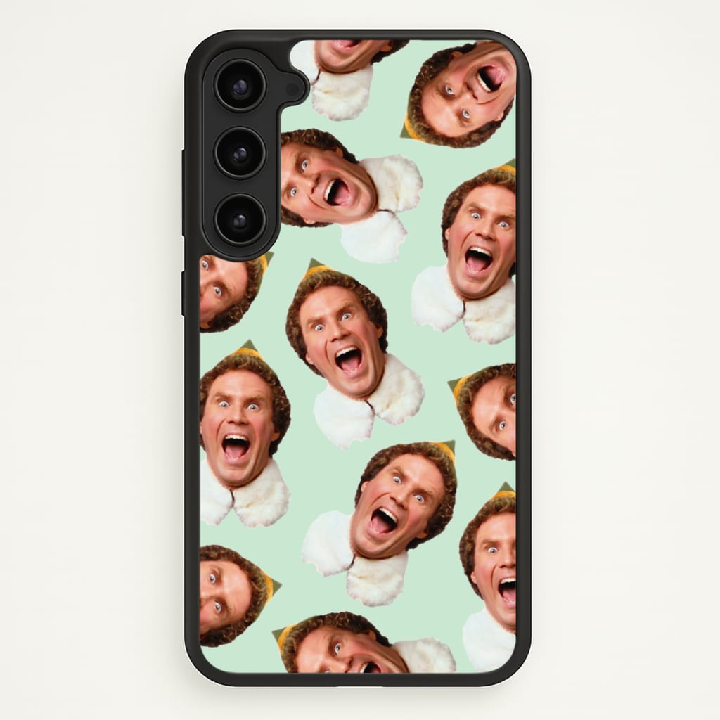 Green Elf Face - Christmas Phone Case - Galaxy S23 / Standard