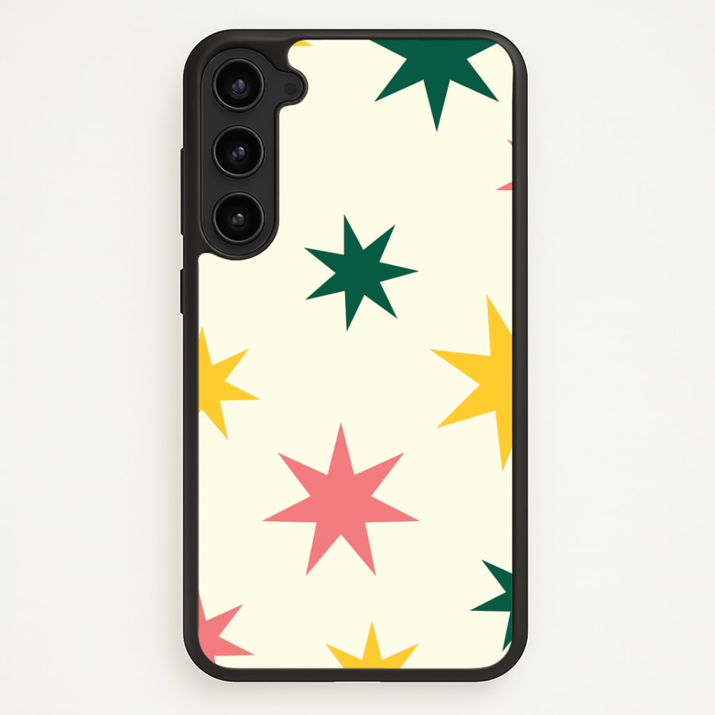 Colourful Christmas Stars Pattern Phone Case - Galaxy S23 Plus / Standard