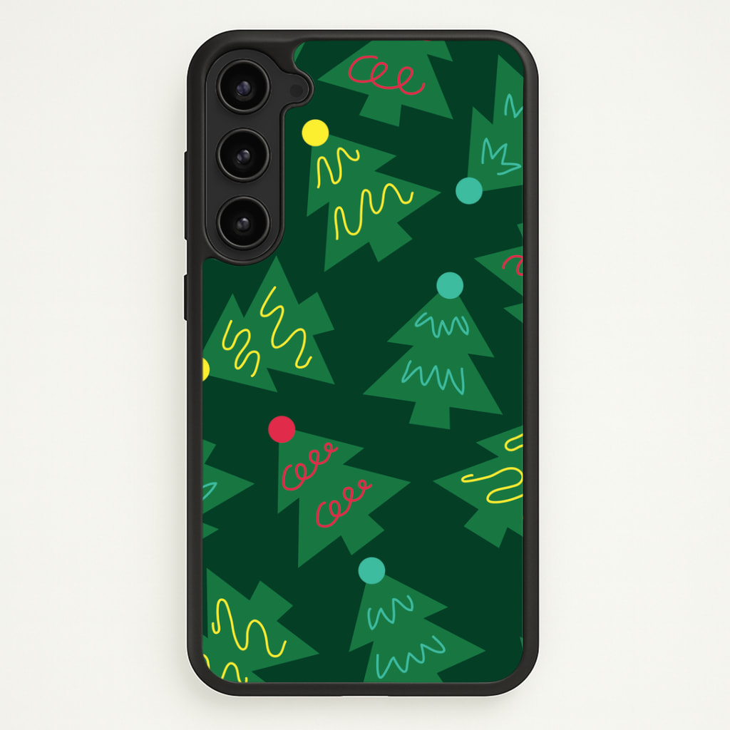 Abstract Christmas Trees Pattern Phone Case - Galaxy S23 / Standard
