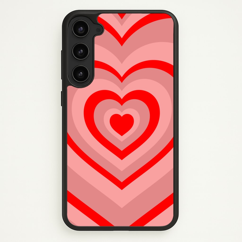 Red - Colourful Hearts Phone Case - Galaxy S23 / Standard