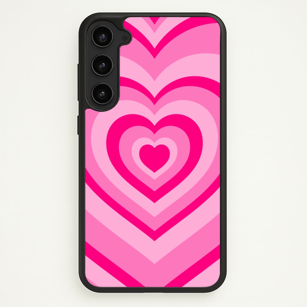 Pink - Colourful Hearts Phone Case - Galaxy S23 Plus / Standard