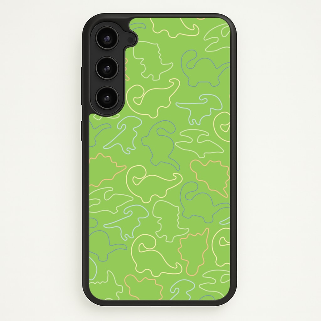 Outline Pattern - Dinosaurs Phone Case - Galaxy S23 / Standard