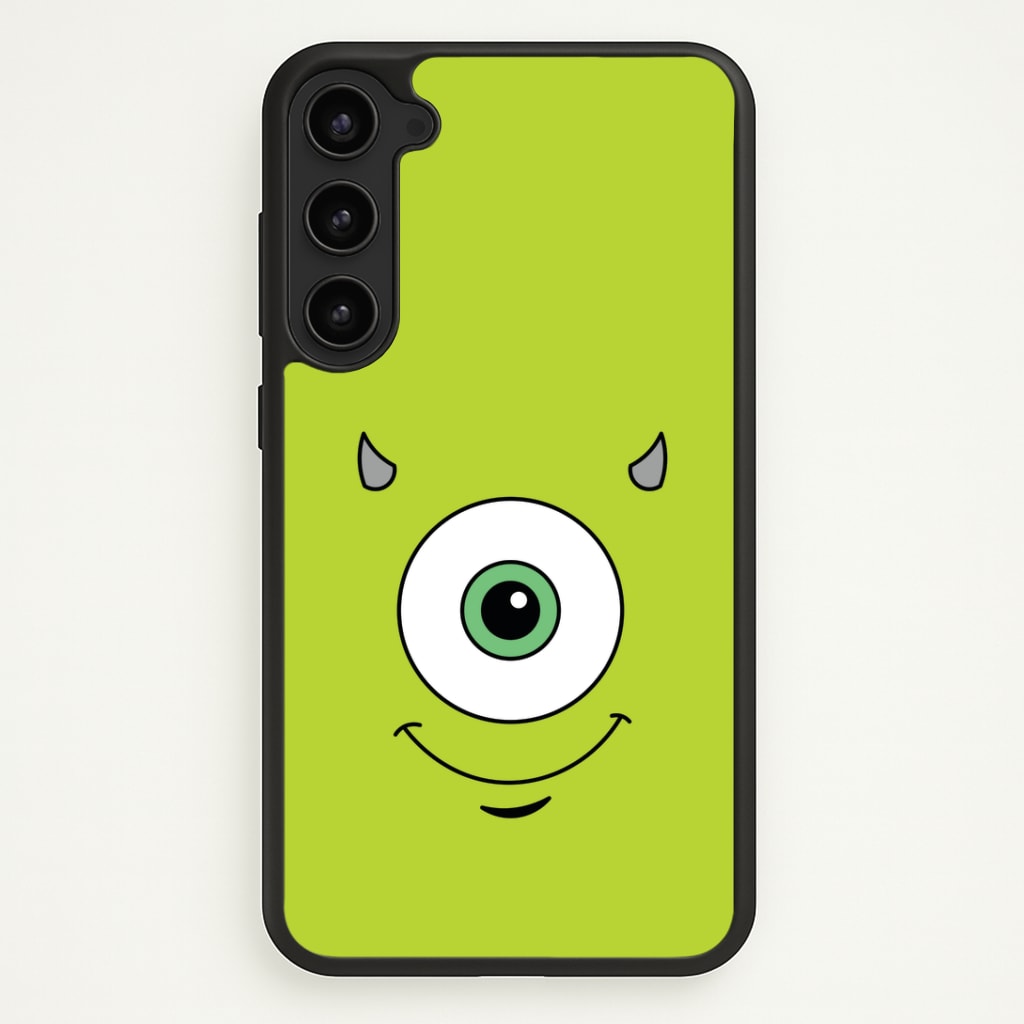 Green Monster Face Phone Case - Galaxy S23 / Standard