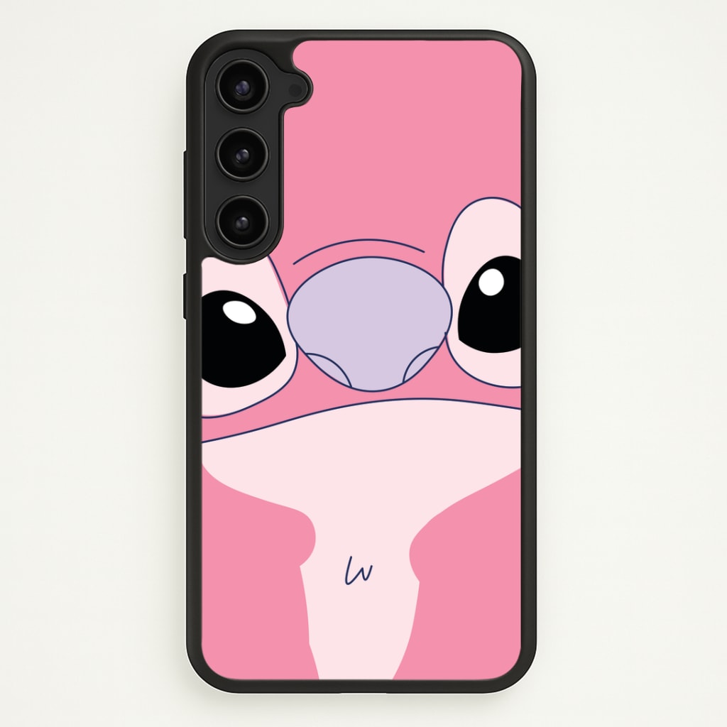 Cute Pink Alien Face Phone Case - Galaxy S23 / Standard