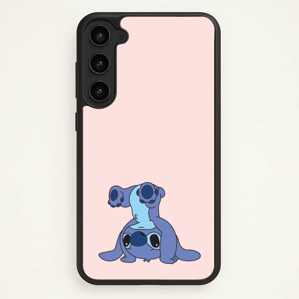 Cute Blue Alien Handstand Phone Case - Galaxy S23 Plus / Standard