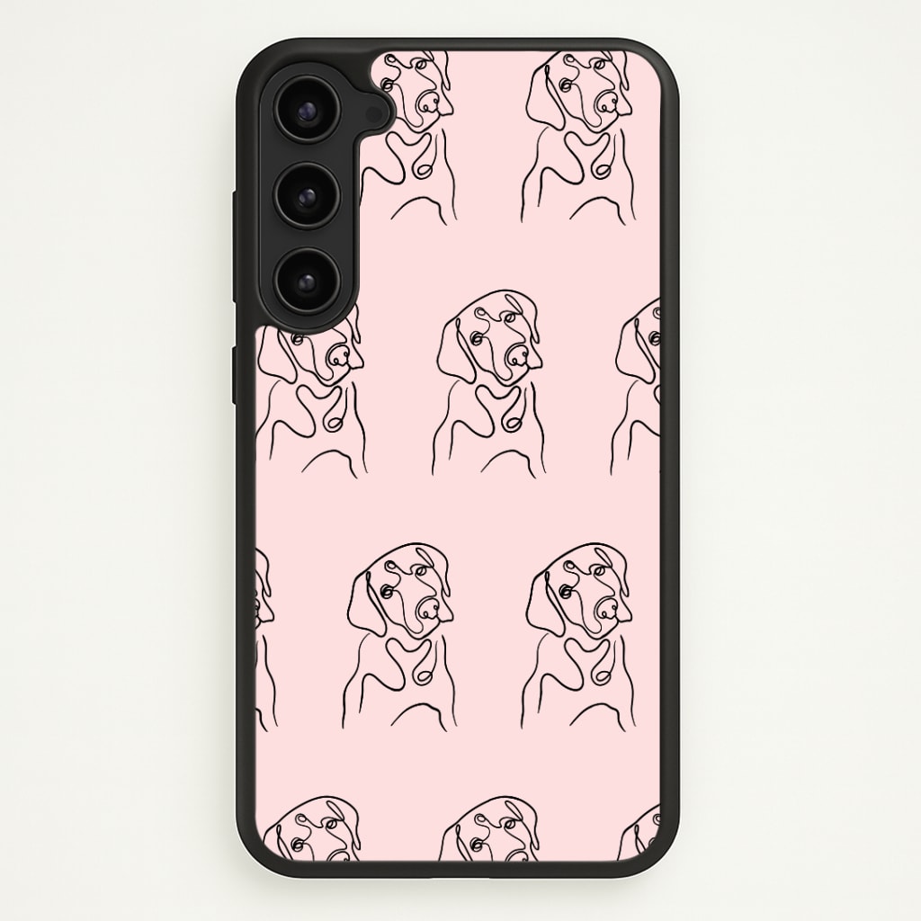 Labrador Outline - Dog Pattern Phone Case - Galaxy S23 / Standard