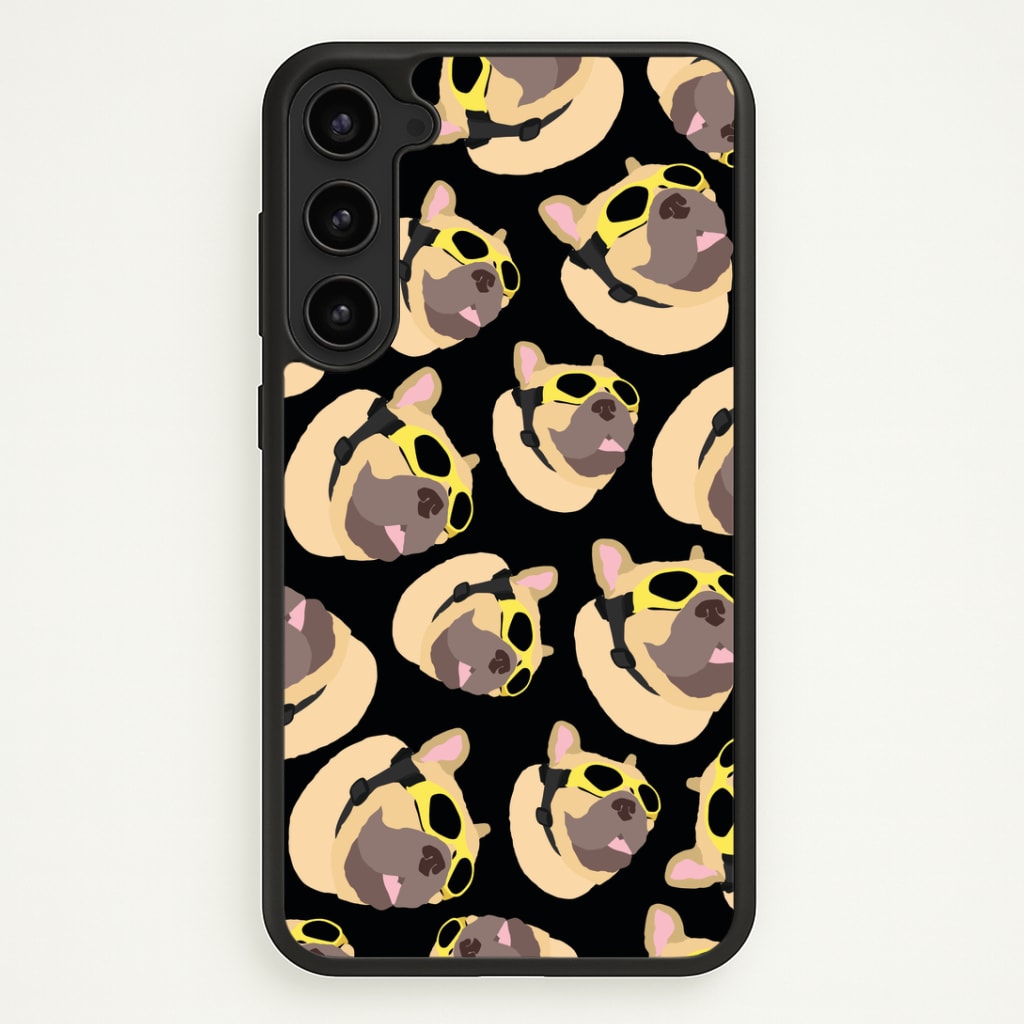 Frenchie With Goggles Pattern Phone Case - Galaxy S23 / Standard