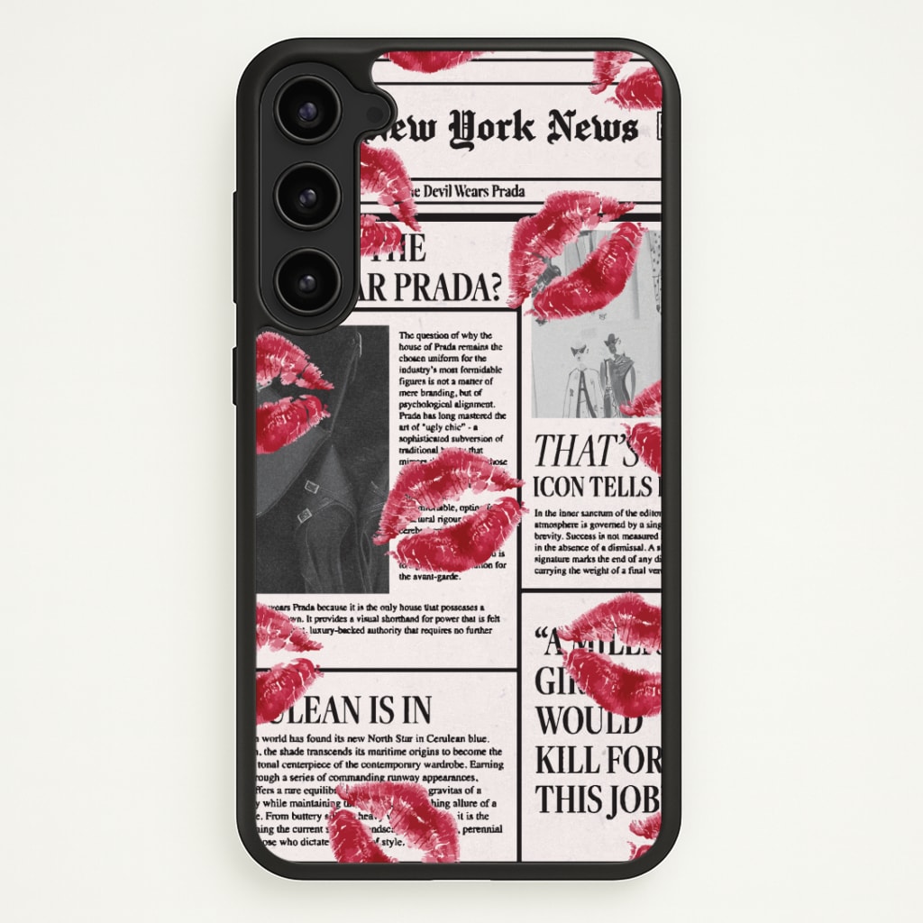 Headline Kisses Phone Case - Galaxy S23 Plus / Standard